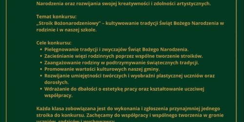 Konkurs na najpiękniejszy stroik bożonarodzeniowy