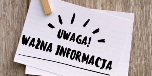 Uwaga, ważna informacja