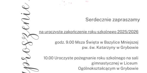Zakończenie roku szkolnego 2025/2026